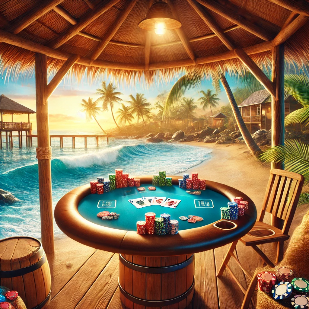 Caribbean Beach Poker Gamble